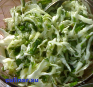 Свежий салат из капусты