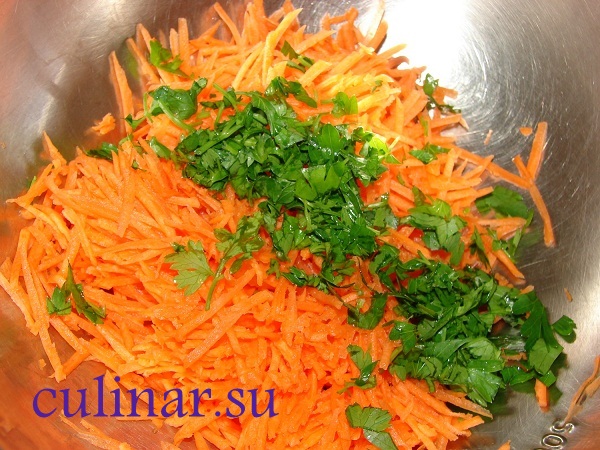 Простой морковный салат на новый год