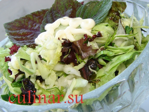 Зеленый листовой салат: Витамин