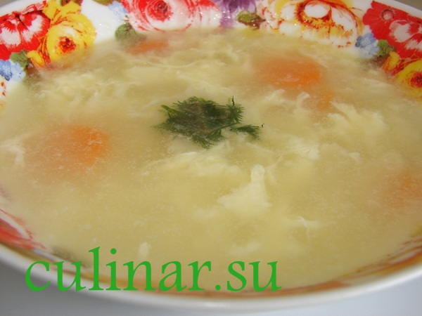 Яично-вермишелевый суп