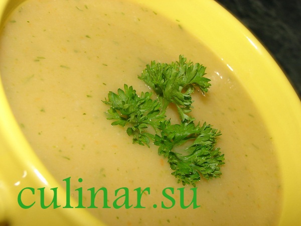 Суп-пюре овощной с кабачками